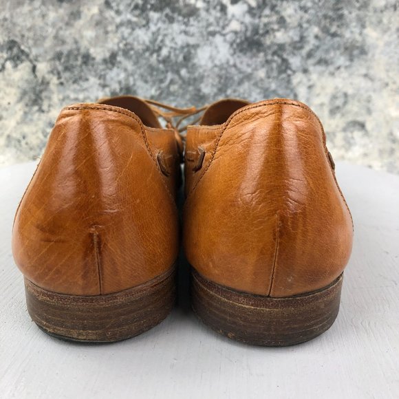 Cole Haan Men's Size 10.5 Brown Closed Moc Toe Tie Detail Slip On Loafers Shoes - Picture 4 of 13